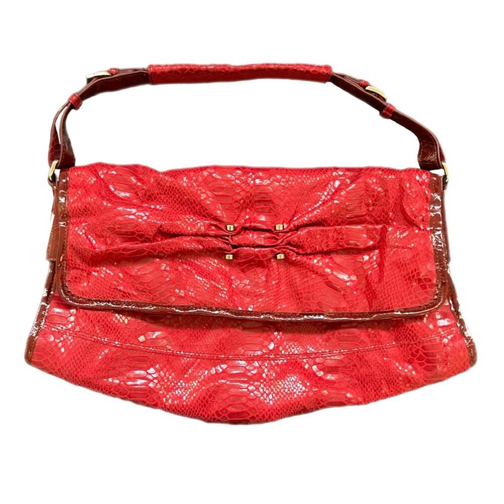M.C. Red Large Flapโ Purse